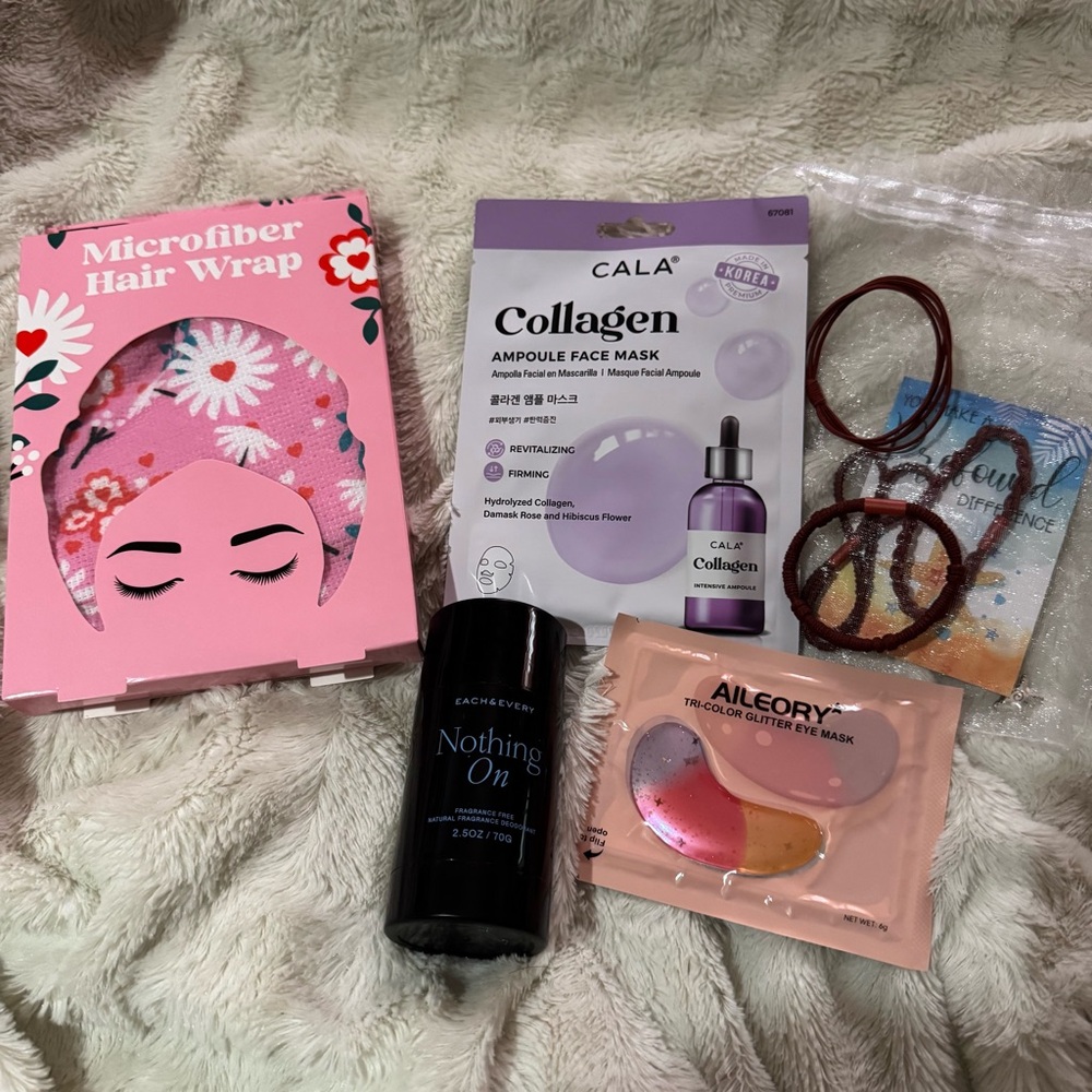 Microfiber Hair Wrap and Skincare Selfcare Set